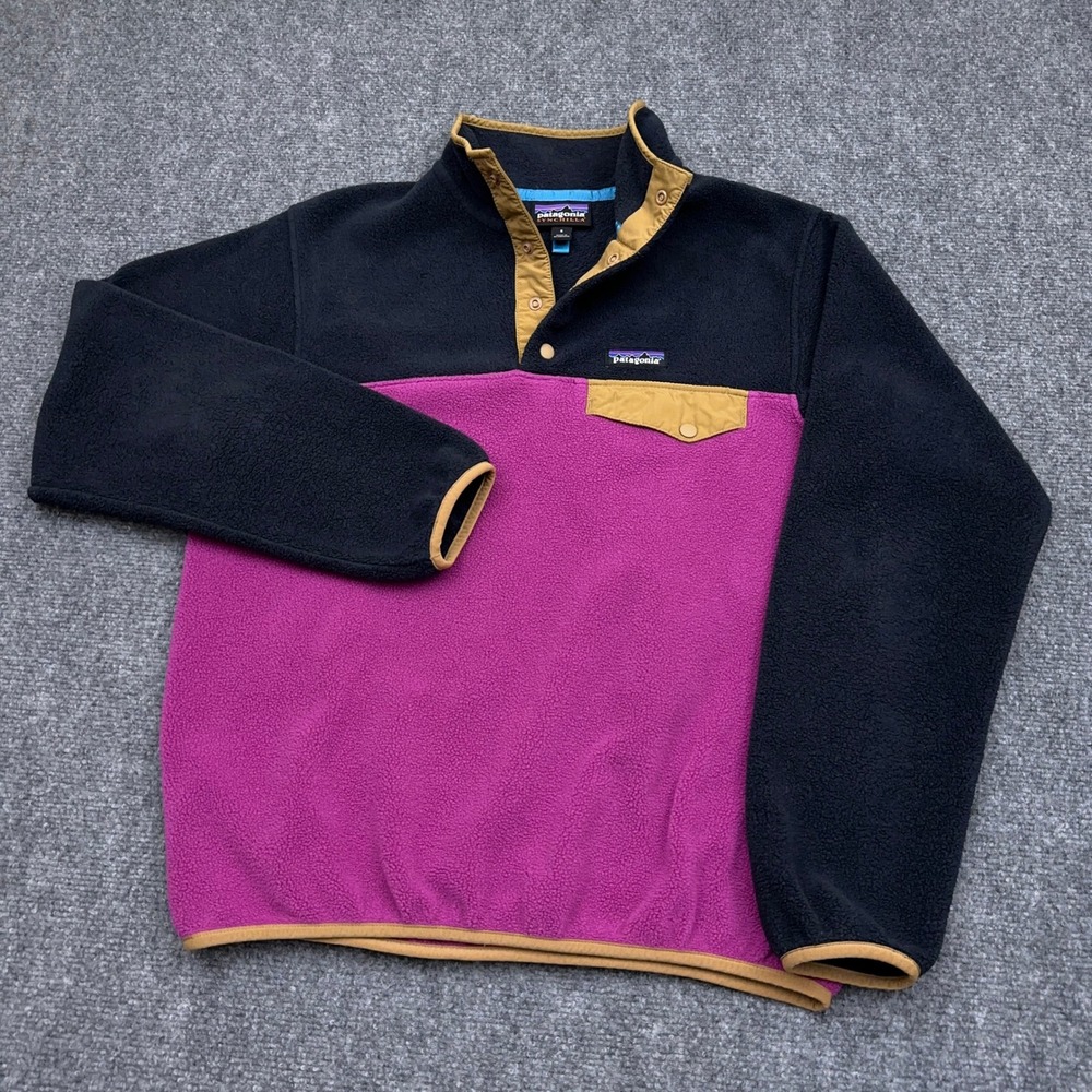 Patagonia Lightweight Synchilla Snap-T Pullover Women S Amaranth Pink Colorblock